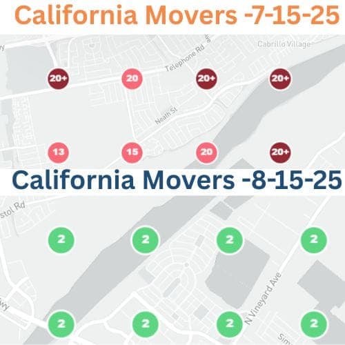 Local SEO and Google Maps ranking case study for California Moving Company