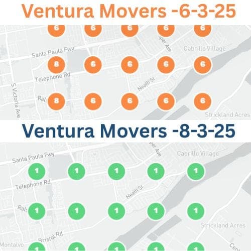 Local SEO and Google Maps ranking case study for Ventura Moving Company